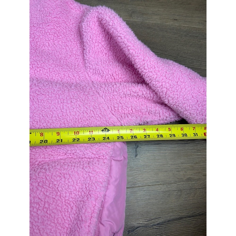 Altar'd State Pink Sherpa Fleece Hoodie Snap Zip Pullover Womens XS Oversized - Picture 8 of 9